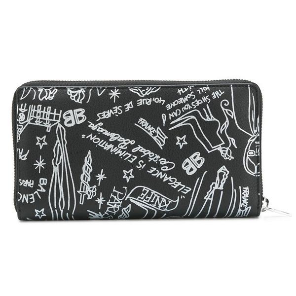 BALENCIAGA バレンシアガ 長財布 コピー Classic Money Graffiti Wallet 8091902